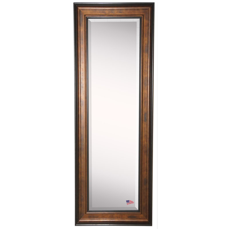 Grand miroir biseauté traditionnel pleine grandeur, H 63,5 po x l 24,5 po