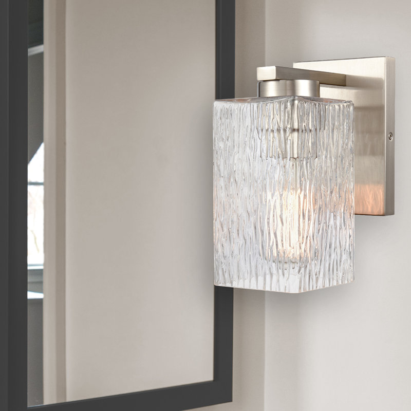 Éclairage de coiffeuse à intensité variable Baring, Nickel satiné, Incandescent