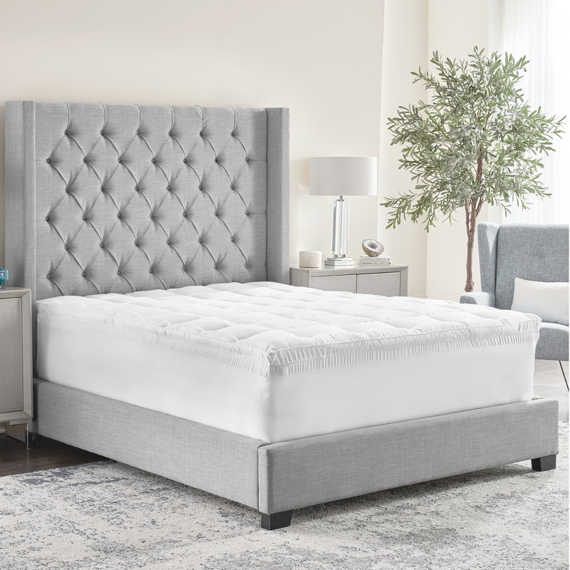4" Hybrid Memory Foam And Fiber Mattress Topper, King