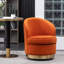 Fauteuil inclinable et pivotant en velours orange-551556045