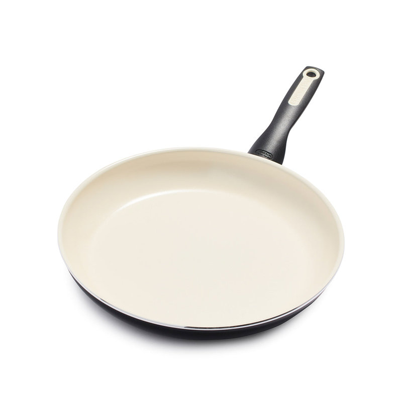 GreenPan Rio Healthy Ceramic Nonstick Frying Pan, Black, 12" W