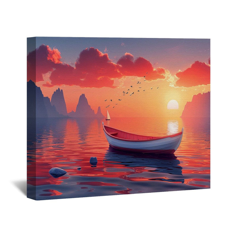Décoration murale coucher de soleil coucher de soleil, H 16 po x l 20 po