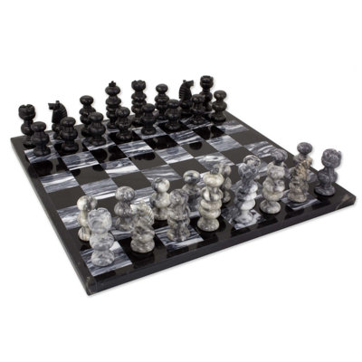 Jeu d'échecs noir Saluda