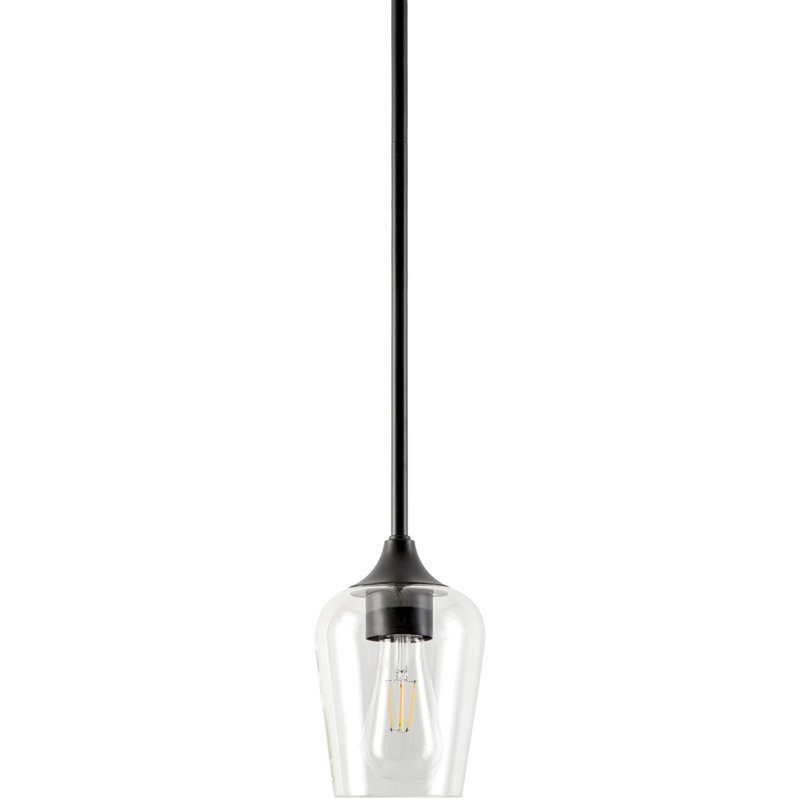Luminaire suspendu Yueva, Laiton, Clair, H 7 po x l 5 po x P 5 po