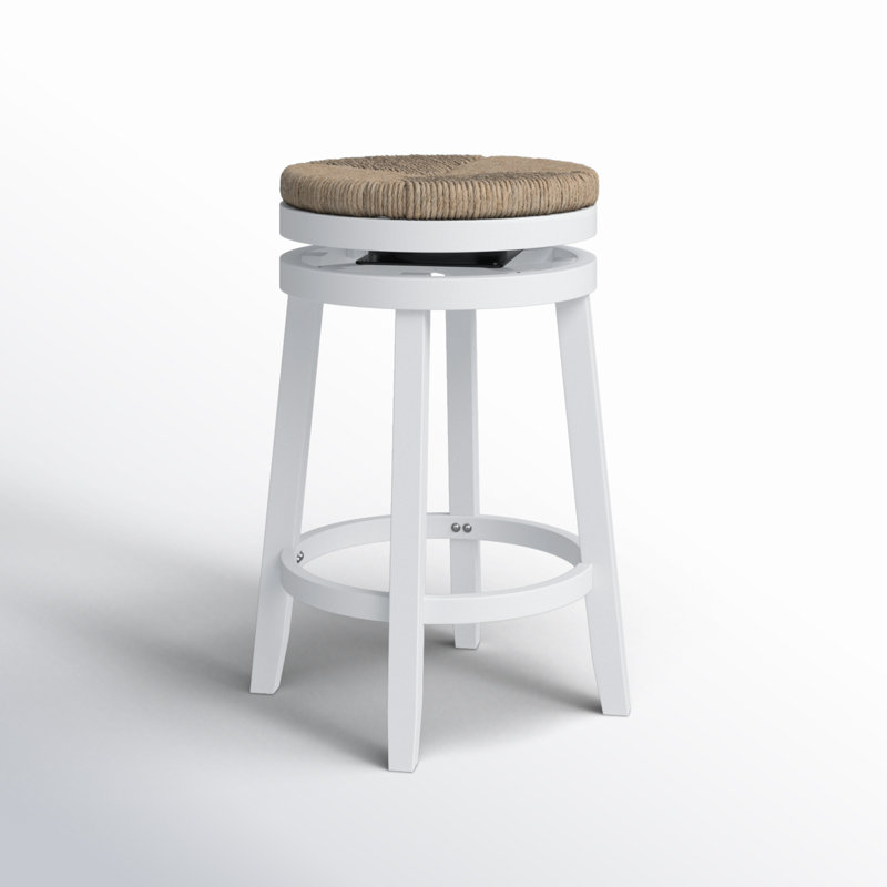 Tabouret de bar et de comptoir Granville, Blanc, Tabouret de comptoir (siège d'une hauteur de 25,5
