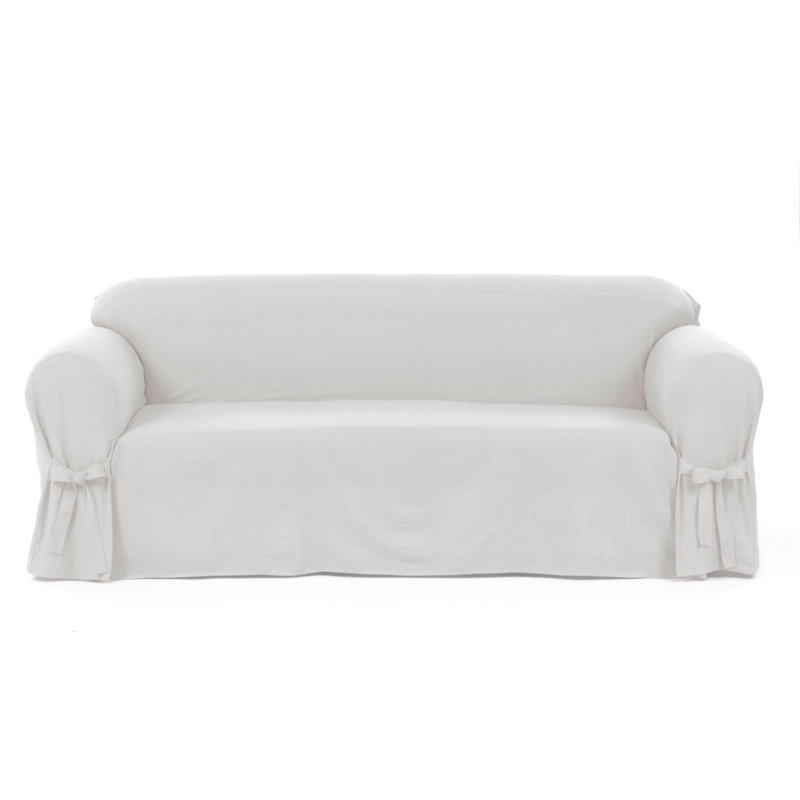 Housse pour canapé à coussins carrés/rectangulaires, Blanc