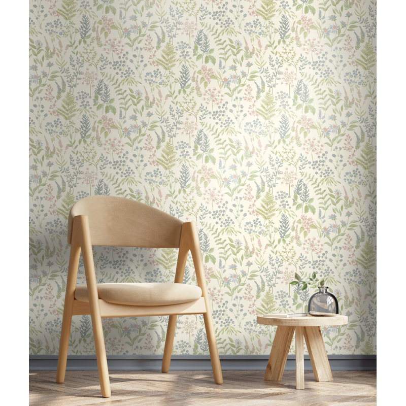 Landric Floral Double Roll, Pink/Cream