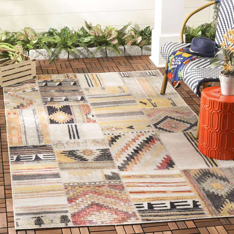 Tapis d'intérieur / extérieur Depuy Performance Southwestern, Rectangle 5 pi 1 po x 7 pi 6 po