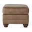 Chaise avec accoudoirs en similicuir et garniture cloutée brune, accoudoirs roulés, coussins confortables, fabrication en bois et revêtement brun moyen, garniture,-353488321-353488322