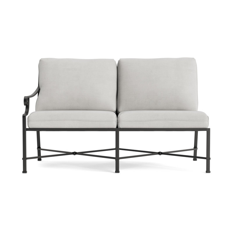 Venetian Outdoor 2 - Seat Loveseat, Textured Pewter, Fusion Dove
