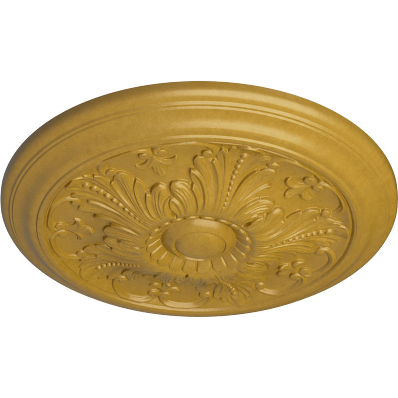 Médaillon de plafond H 16,875 po x l 16,875 po x P 3,5 po Vienna, Or iridescent