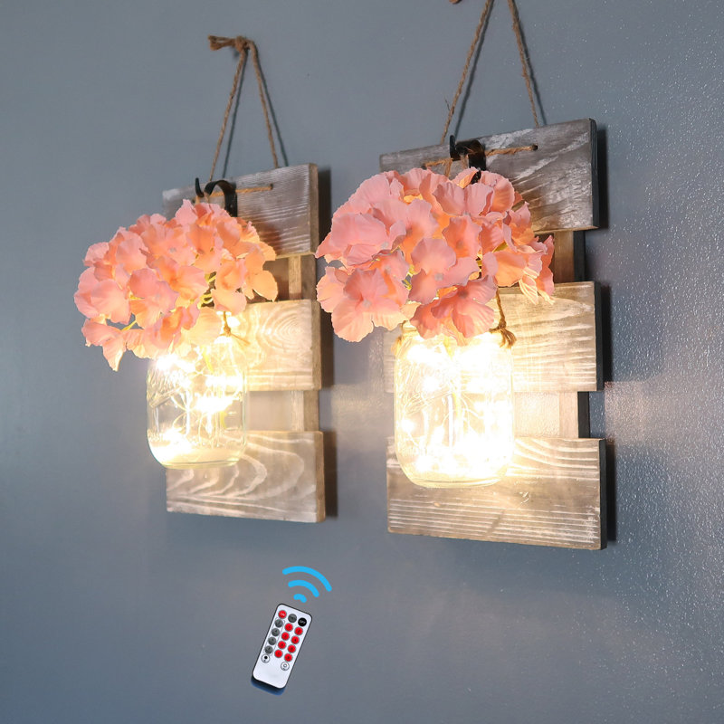 Makarios Wall Decor, Rustic Gray/Pink