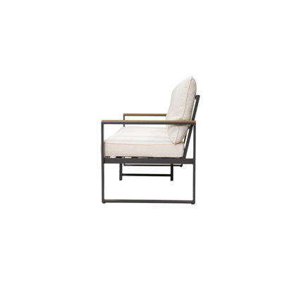 Steel Patio Furniture Armchair Set of 2