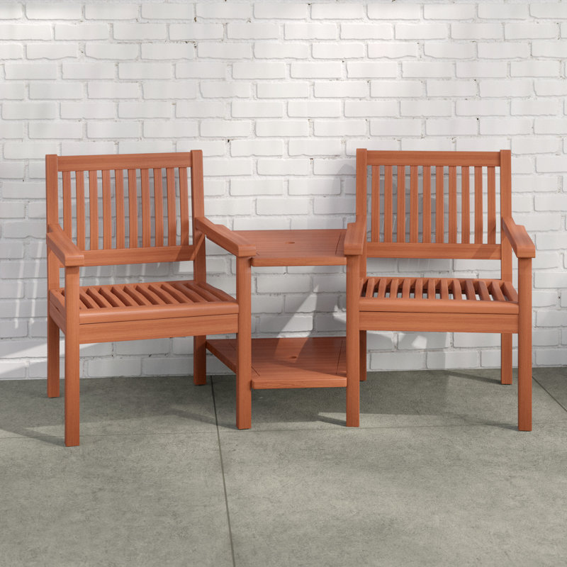  Wooden Love Seat