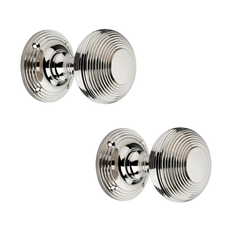 Beehive Door Knob 55mm Polished Nickel