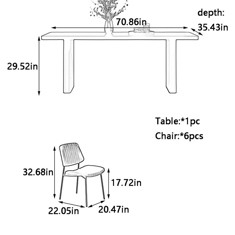 Chadwell, 29.52"H x 70.86"L x 35.43"W