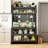 Kitchen Storage Cabinets - Metal Shelves With Strong And Thick Structure, Smooth Movement, Pull, Vertical To Grey Cabinet 12.01 In. Package Height, 41.73 Depth, 250Kg Capacity, 360 Rotating Wheels