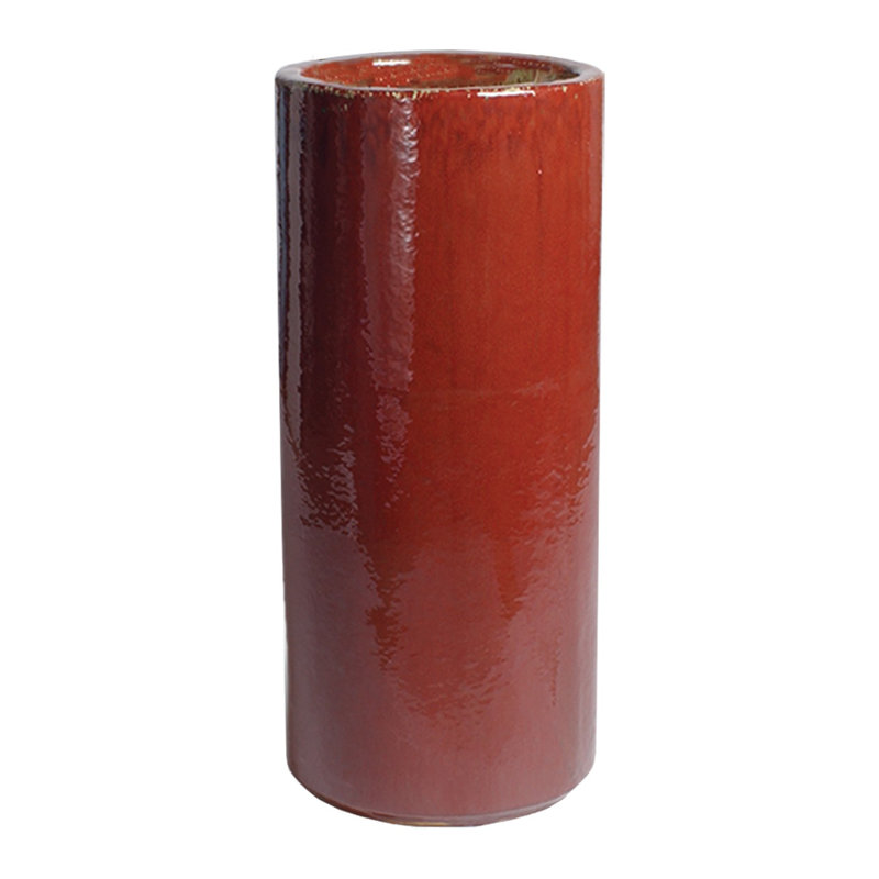 Handmade Ceramic Planter, Red Glaze