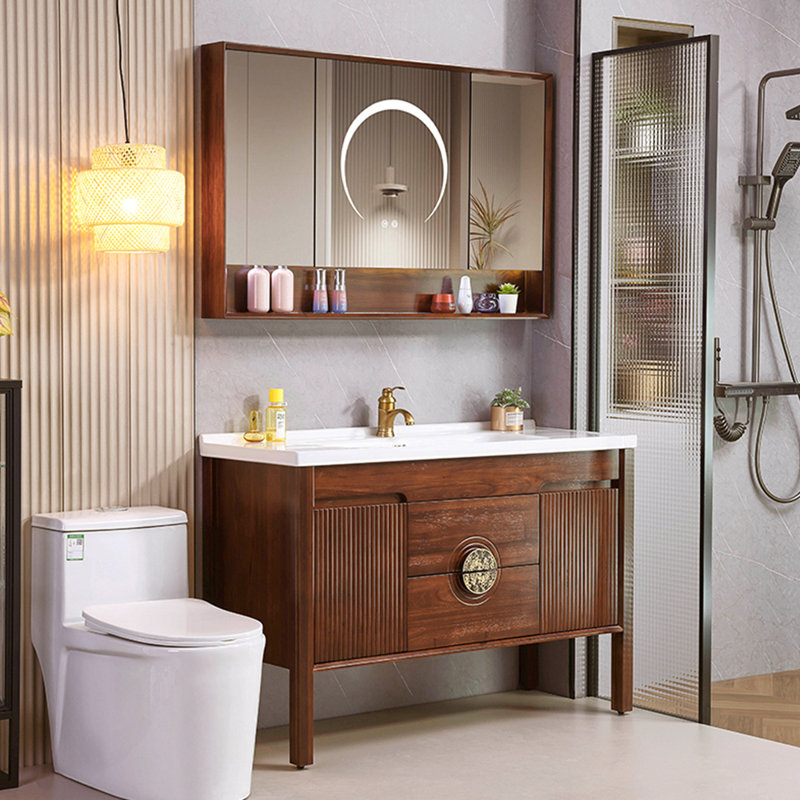 Chinese-style light luxury bathroom Vanity.
