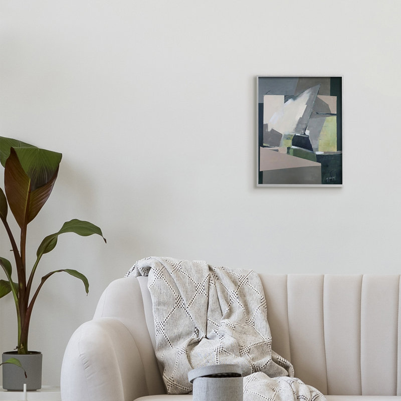 «Abstraction Antique Montel Modern Neutral Tones» par Fanou Montel - Peinture, H 14 po x l 11 po, Estampe numérique Farmhouse