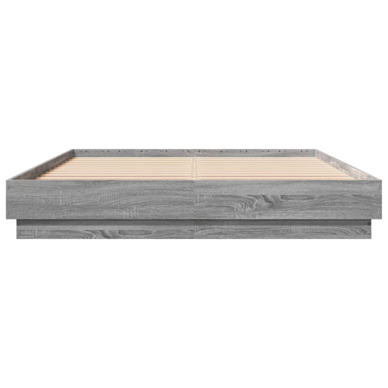 Vidaxl Bed Frame Engineered Wood, 120 x 200cm, Grey Sonoma