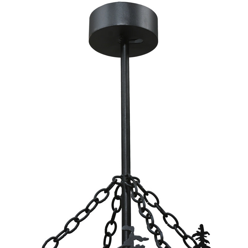 Rustic Lodge 4 - Light Glass Chandelier