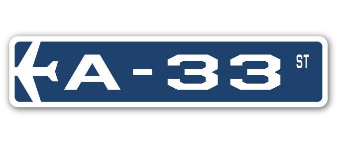 Plaque de rue en aluminium Aquino A-33 Air Force, H 8 po x l 36 po x P 1 po