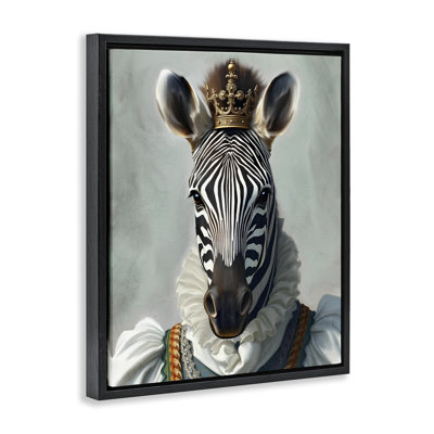 «Zebra Queen Regal Portrait Floater», art mural par Kim Allen