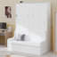 Lit escamotable mural Murphy avec coussin