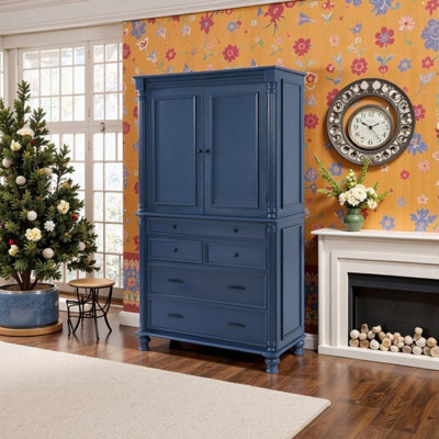 Freestanding Kitchen Pantry Storage Cabinet 77.3 H X 43.3 W X 20 D 6 Drawers & 6 Door Shelves