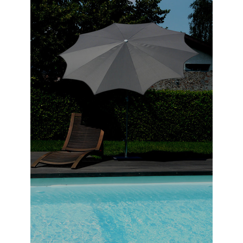 240cm Tilt Beach Parasol, Grey