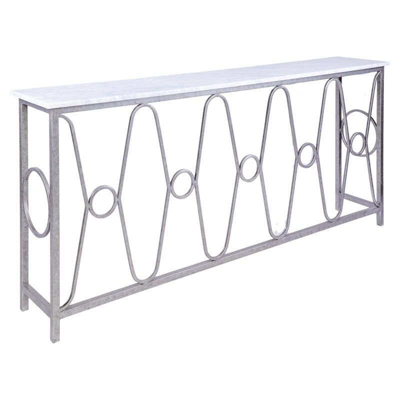Console Bosporus, Carrera Marble, Argent royal