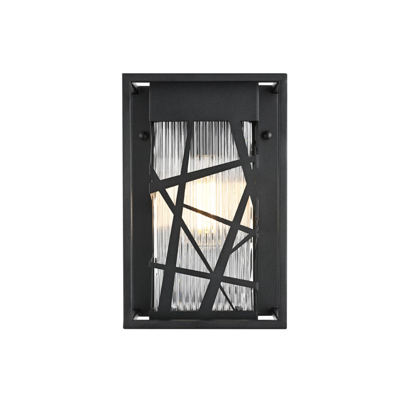 Applique murale d'extérieur noire 7 po Razo