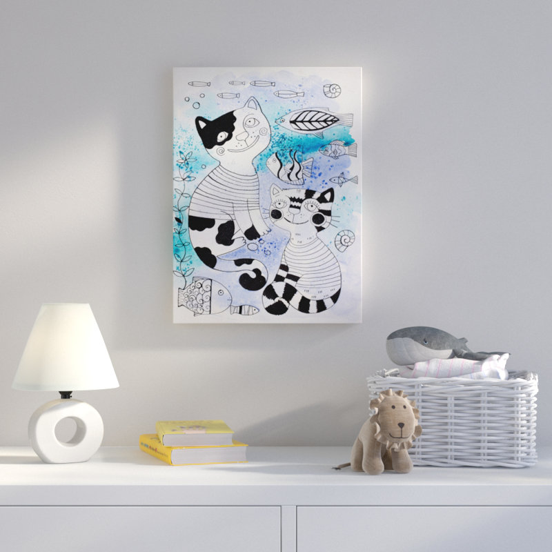 « sea chats ii », art sur toile, H 24 po x l 18 po