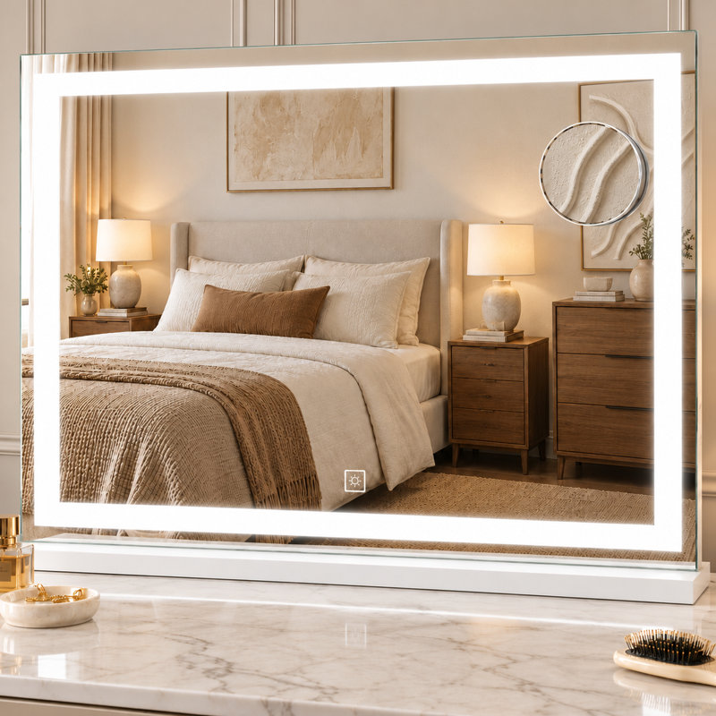 Miroir rectangulaire de salle de bain