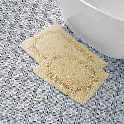 Laura Ashley Tablet Reversible Cotton Bath Rug