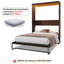 Murphy Wall Bed With LED Lights, No Box Spring Needed, For Home Office-803800976-801577387
