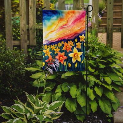Drapeau de jardin double en polyester H 15,5 po x l 11,25 po