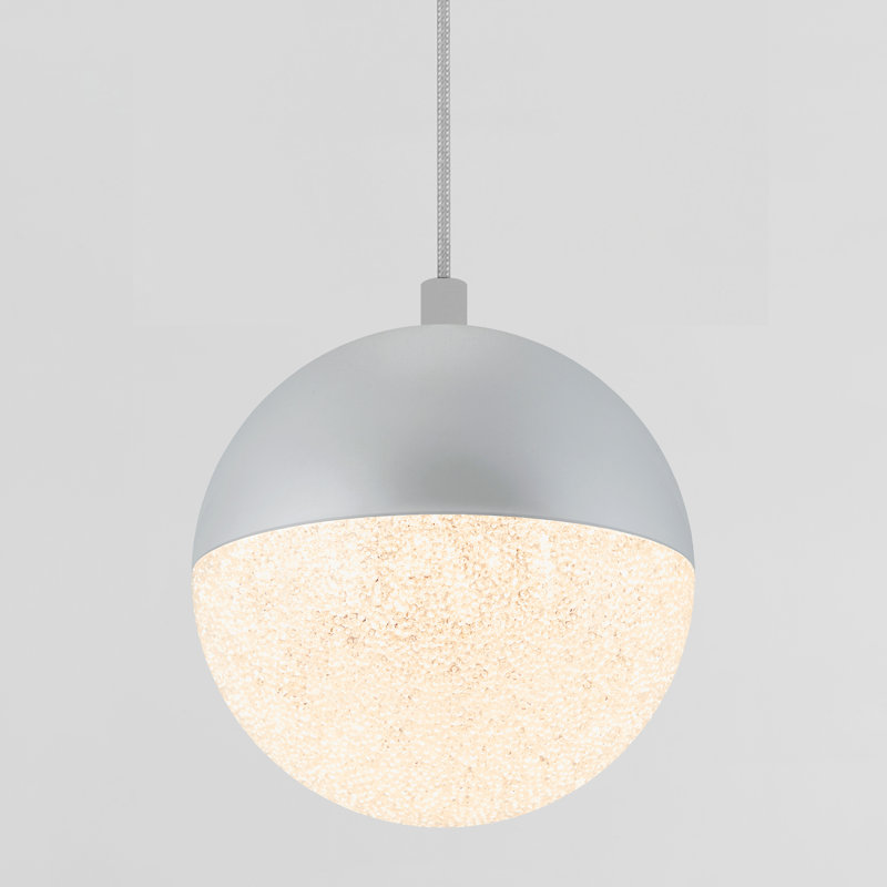 Chrome Globe LED Pendant Light with Glass Diffuser