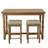 Rustic Brown 54" x 32" x 36" Bar Table with Built-In Storage and Seating for Four-345809333