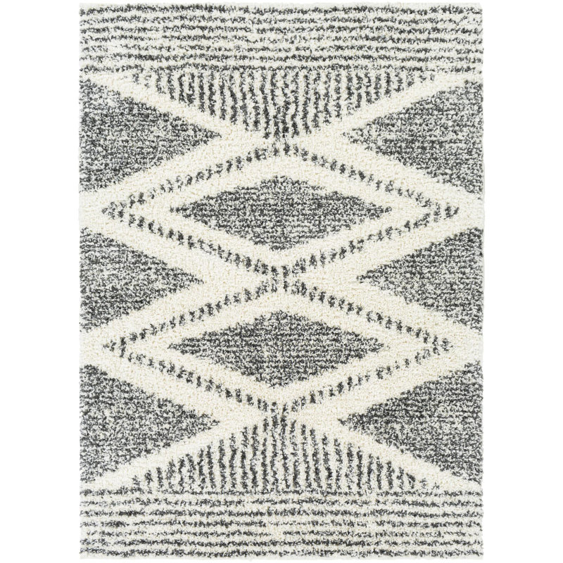 Isavela noir / crème Casen Southwestern, Rectangle 2 pi x 3 pi