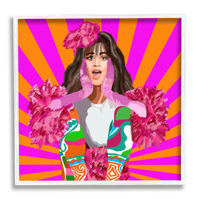 «Camilla» par Lynnda Rakos - Bold Pink Orange Stripes