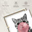 Kitty Bubble Gum - impression sur toile tendue-64895924