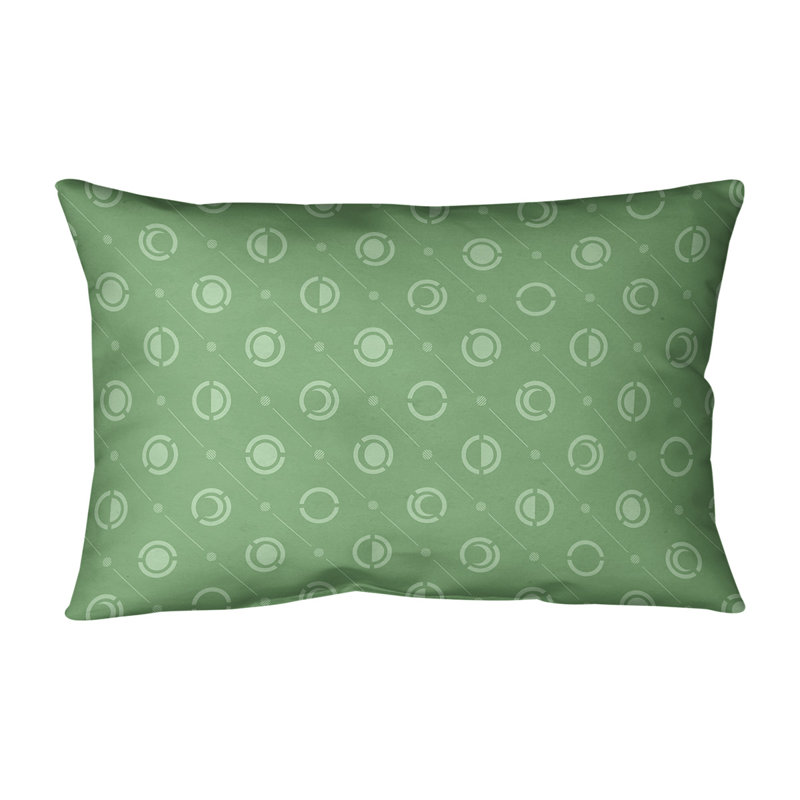 Coussin lombaire Moon phases, H 14 po x l 20 po, Pas de bourre, Vert