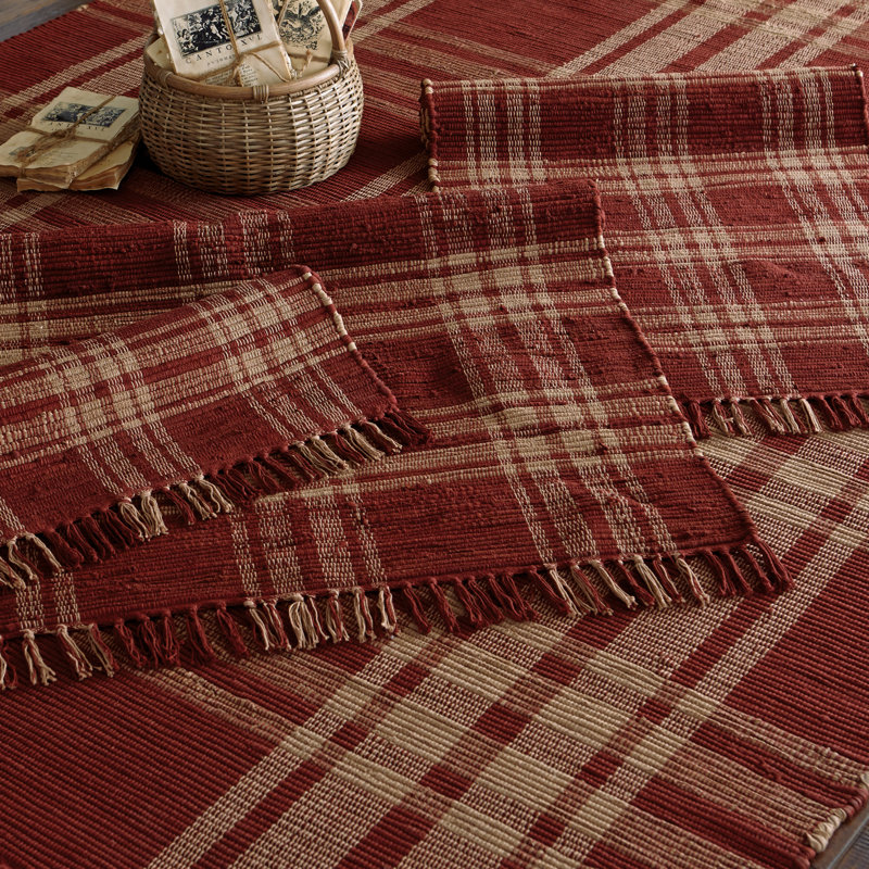 Tapis Millwood Pines Sturbridge Rag - vin, Rectangle 3 pi x 5 pi