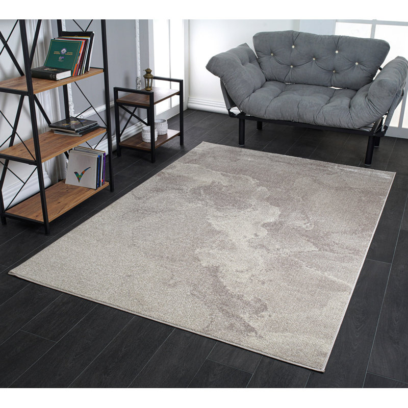 Tapis gris Menton, Rectangle 6 pi 7 po x 9 pi 6 po