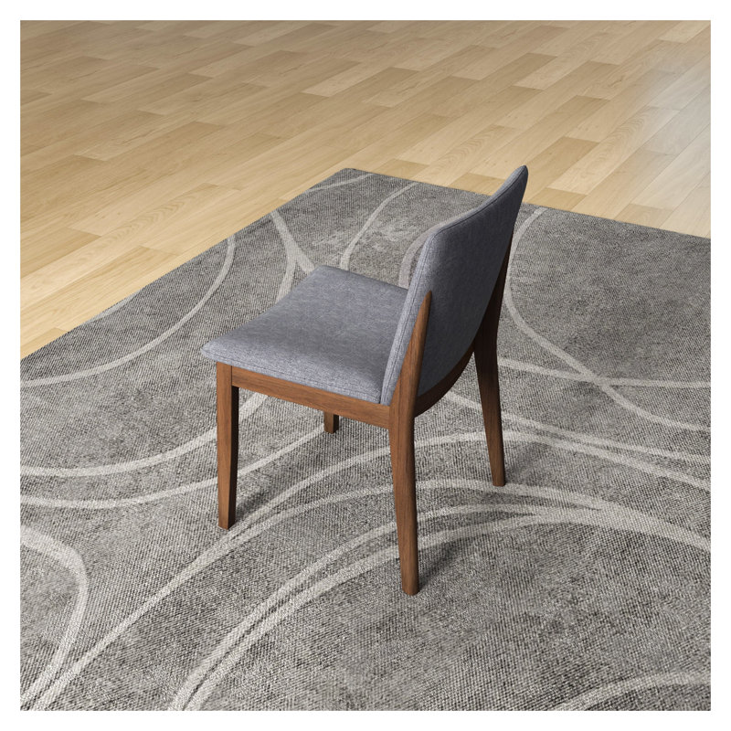 Chaise de salle à manger Laura, Mélange de polyester gris