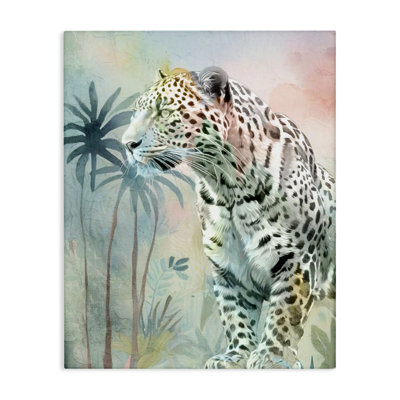 Toile Gazing Jungle Leopard, design par Kim Allen