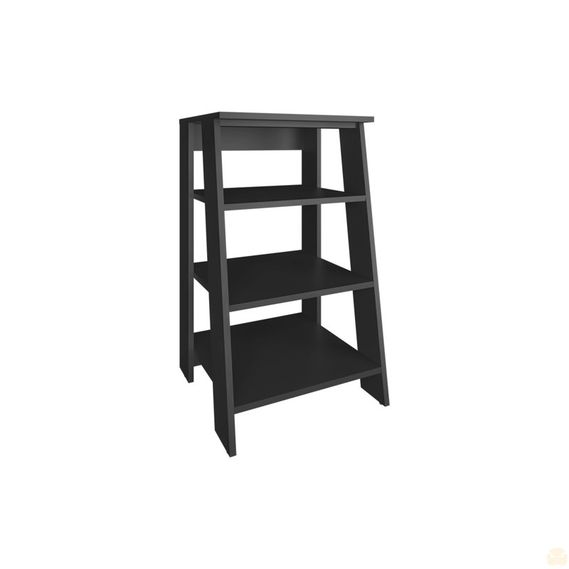 Armoire à linge H 29,7 po, quatre tablettes, Noir