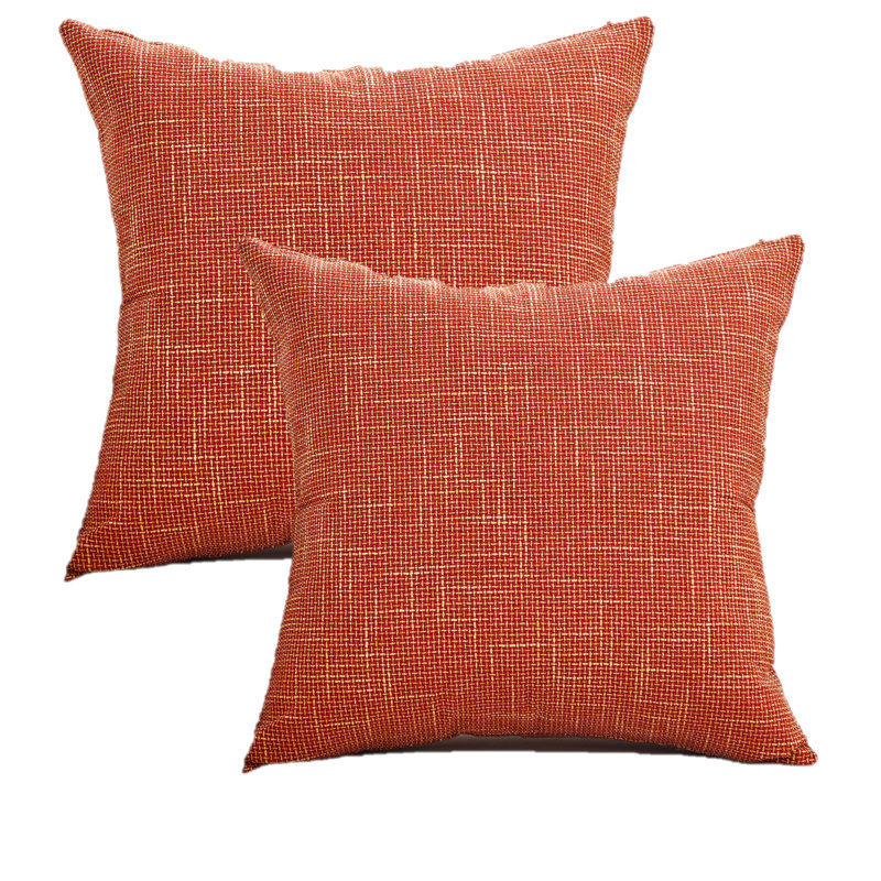 Housse de coussin en lin 18 po, Orange